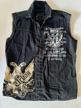 Moda xppress Sleeveless biker style shirt size M/L